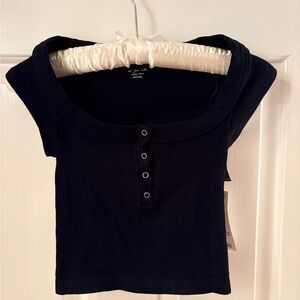 NWT Urban Outfitters - Out From Under Black Crop - XXS/XS